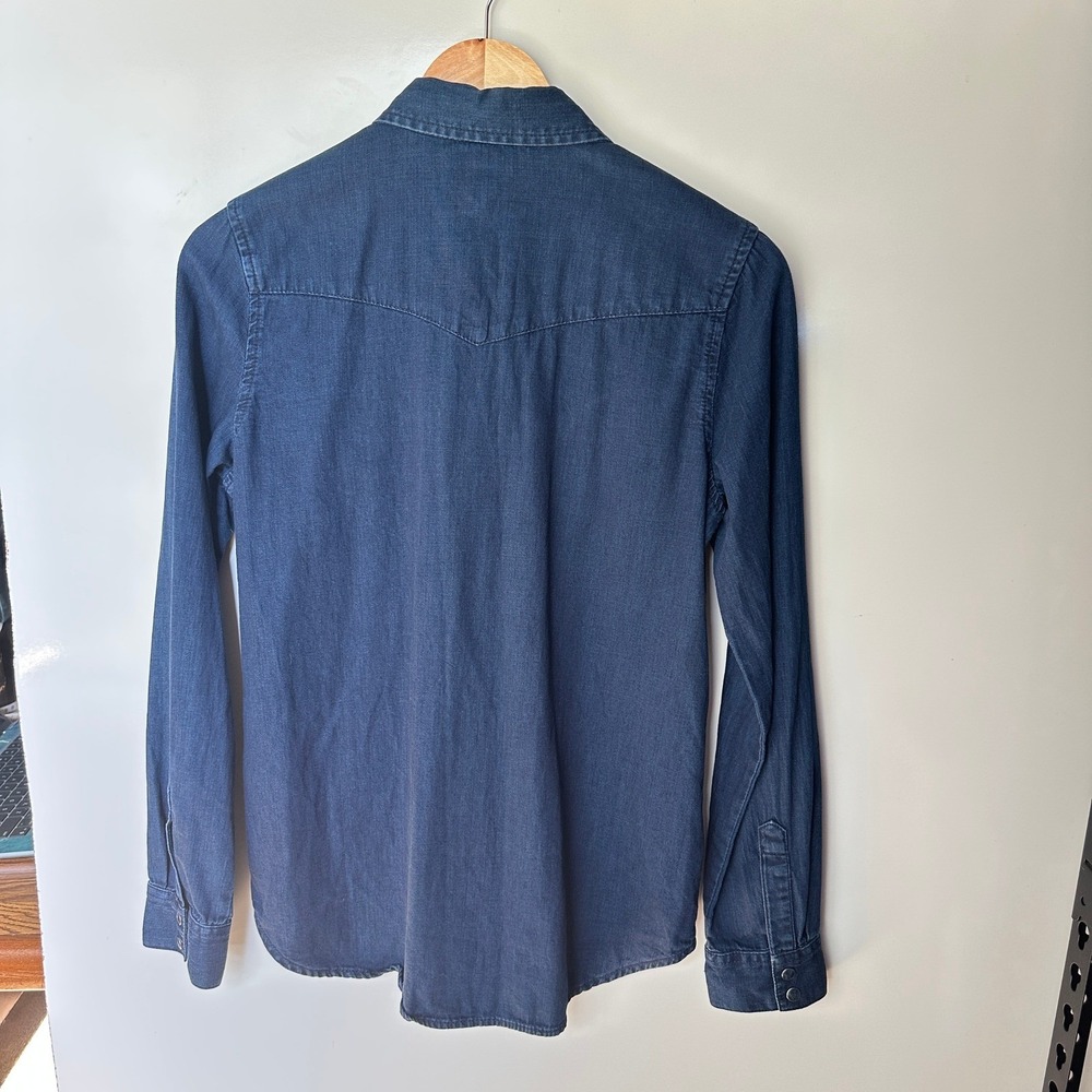 GAP Denim Button Up‎ Shirt Blue Western LayeringSmall Classic NWOT - Picture 8 of 10